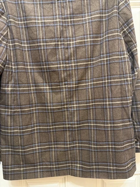 Lovers + Friends Plaid Brown Oversized Blazer Jacket - Women's size small - Picture 11 of 16